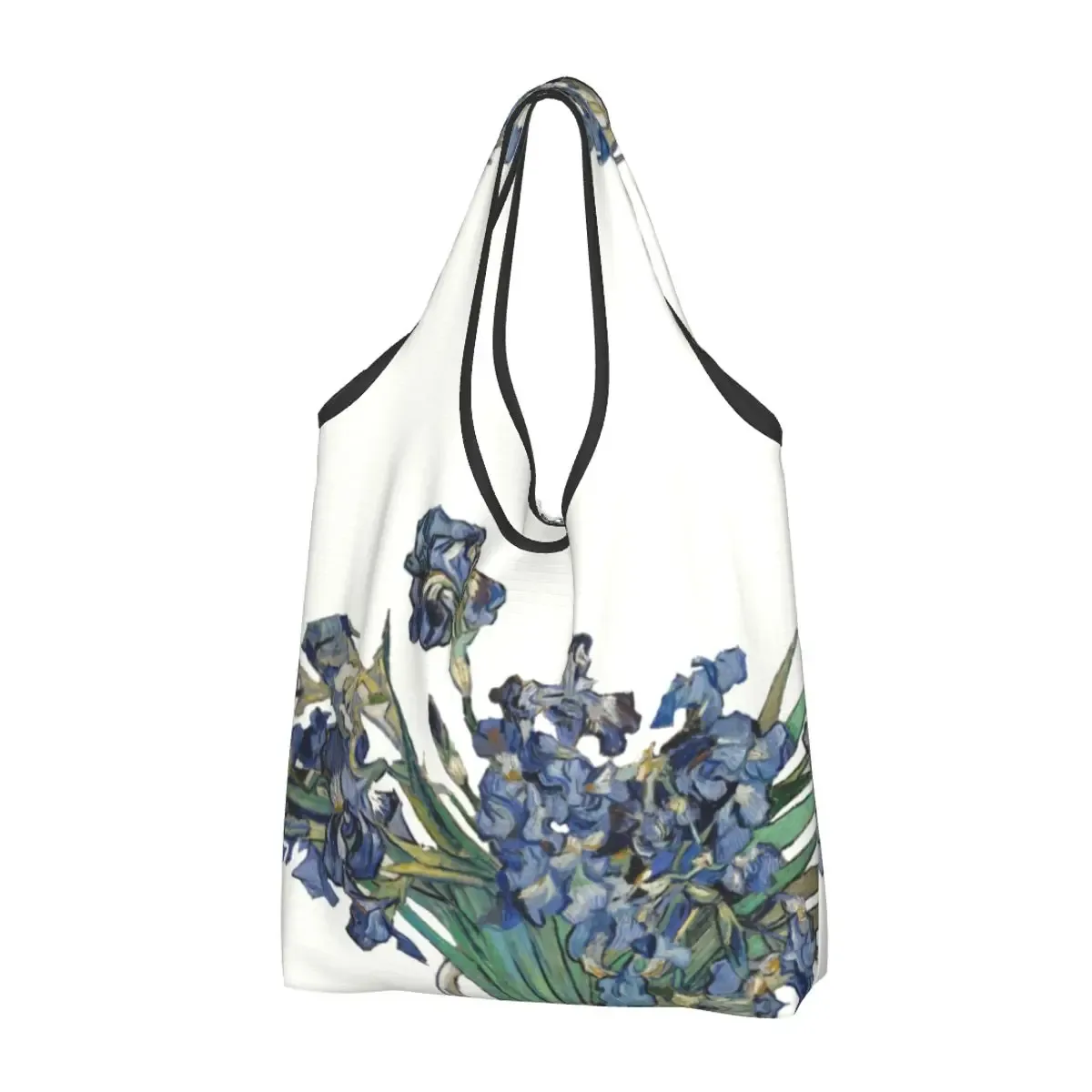 sac fourre-tout portable personnalisé drôle 73 terrasse la nuit, peinture de vincent van gogh, sac d'épicerie initié