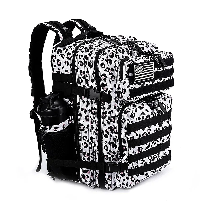 sacs à dos tactiques d'extérieur 45l, sac de sport d'athlète de grande capacité pour fitness, sport, entraînement, randonnée, avec porte-bouteille
