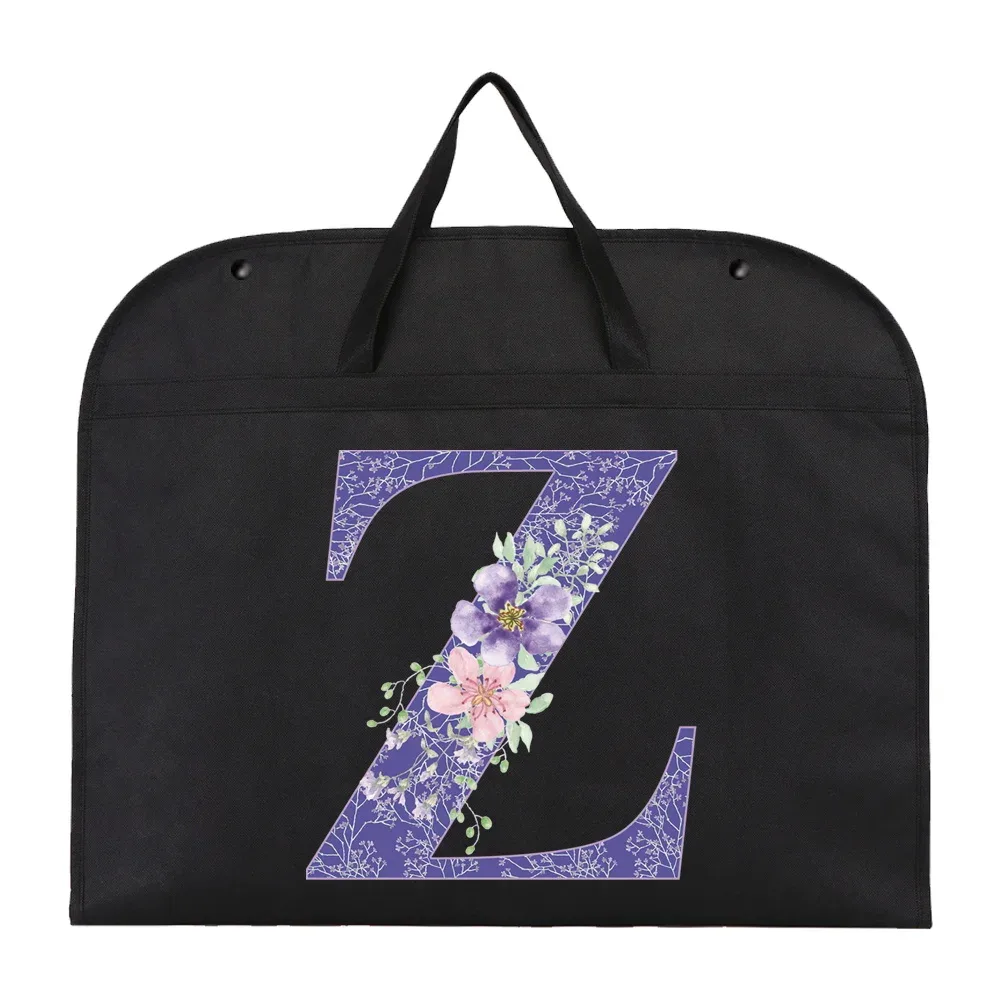 vêtements suspendus housse anti-poussière organisateur robe costume manteau sac de rangement violet fleur sacs à vêtements garde-robe suspendus organisateurs de vêtements