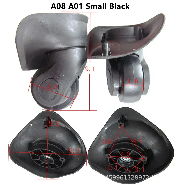 a01 a08 a-08 roues d'avion silencieuses boîtier de chariot bagages roue universelle valise réparation accessoires roues de remplacement roulette