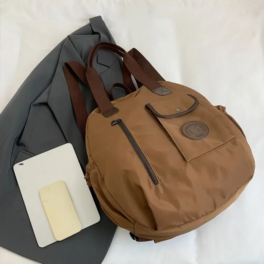 sac à dos de natation en nylon de style coréen, grande capacité, sac à bandoulière rond en nylon, sac fourre-tout, design de niche, sac de fitness pour filles