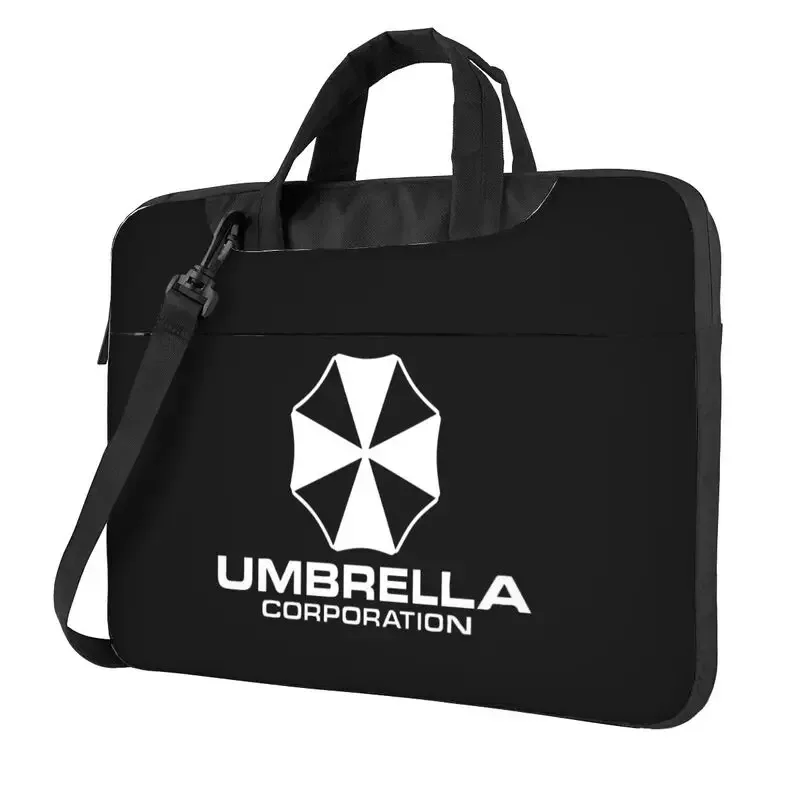umbrella corporation sac à bandoulière pour ordinateur portable, étanche, housse pour ordinateur portable macbook netbook pc avec poignée, convient aux ordinateurs portables de 13/14/15,6 pouces