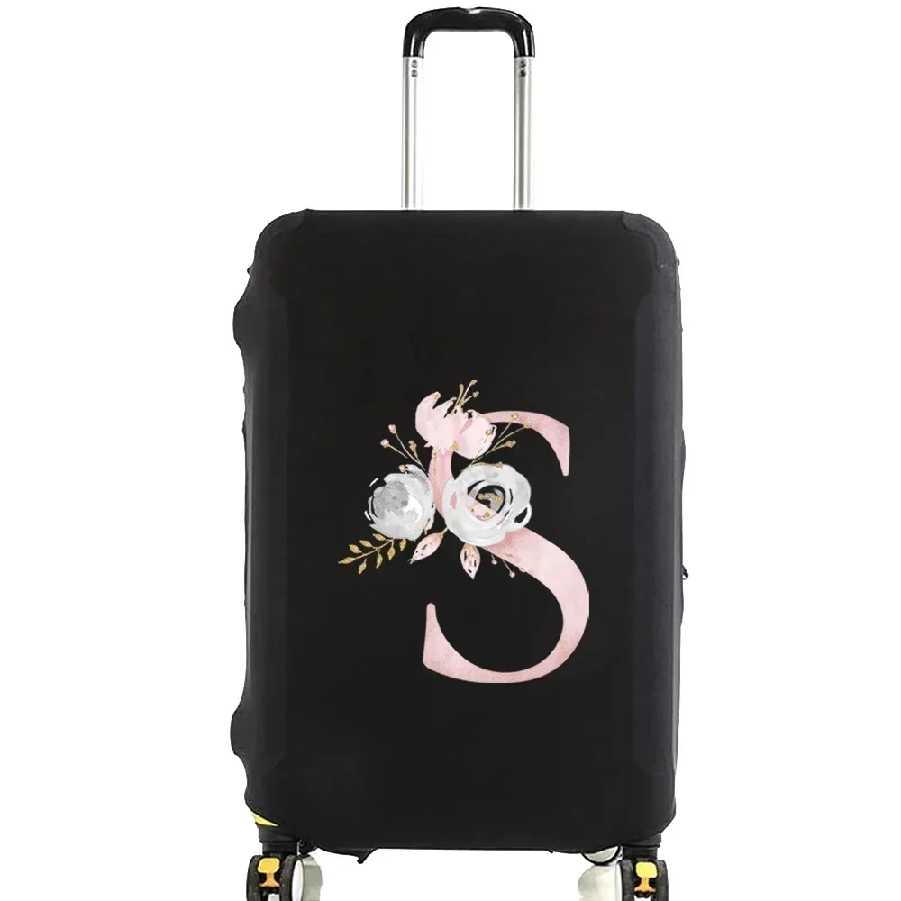 housse de protection élastique épaisse pour bagages, housse anti-poussière, anti-rayures, housse de valise, combinaison à fermeture éclair pour sac de 18 à 32 pouces, série fleur rose