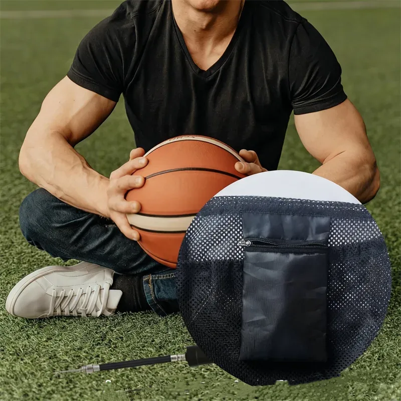 sac à dos de basket-ball portable, sac en maille avec boucle, sacs de rangement de ballons de volley-ball de football en plein air, conception à cordon résistant à l'usure