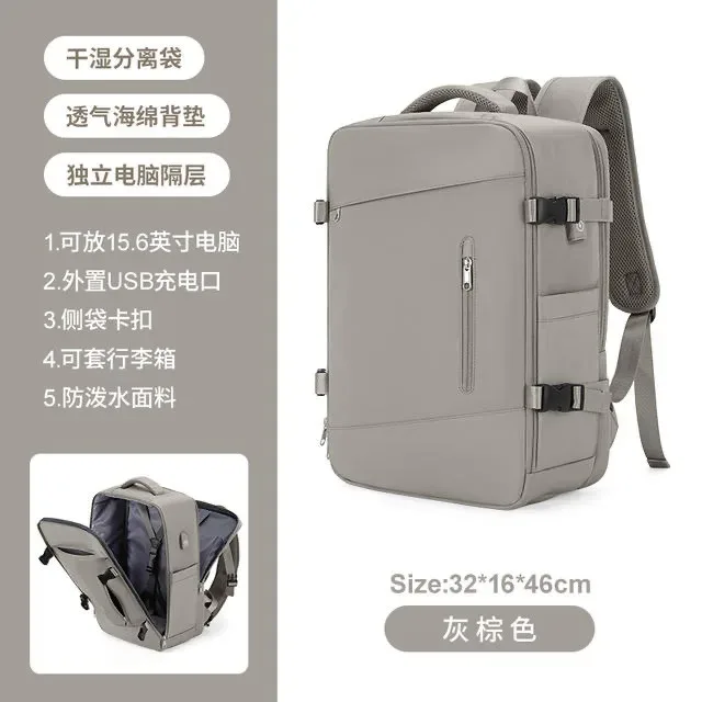 sacs à dos de charge multifonctionnels de grande capacité, sacs d'affaires, sac à dos de voyage extensible en avion, sac pour ordinateur portable, bagages, nouveau