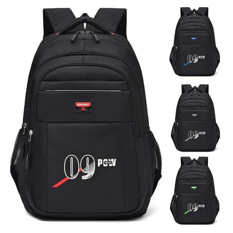 Sac à dos Simple grande capacité pour hommes, sac d'école pour élèves du premier cycle du secondaire, sortie voyage ordinateur, sacs à Double épaule en vente