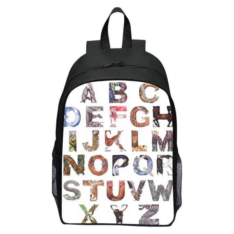 16 pouces sac à dos pour enfants alphabet lore alphabet légende école primaire sac à dos garçons et filles maternelle sac à dos