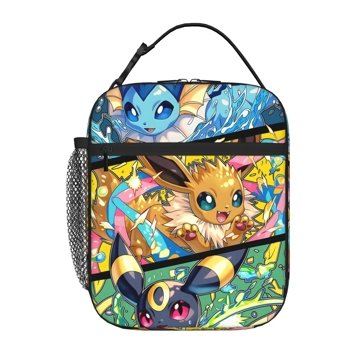 sac de rangement avec fermeture à glissière, 1 pièce, pochette pokemon, boîte à lunch scolaire, réutilisable pour sac à lunch