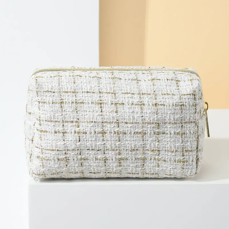 pochette de maquillage pour femmes, sac de rangement de cosmétiques, grande capacité, sac de rangement de produits de toilette de voyage portable, trousse à crayons pour étudiants