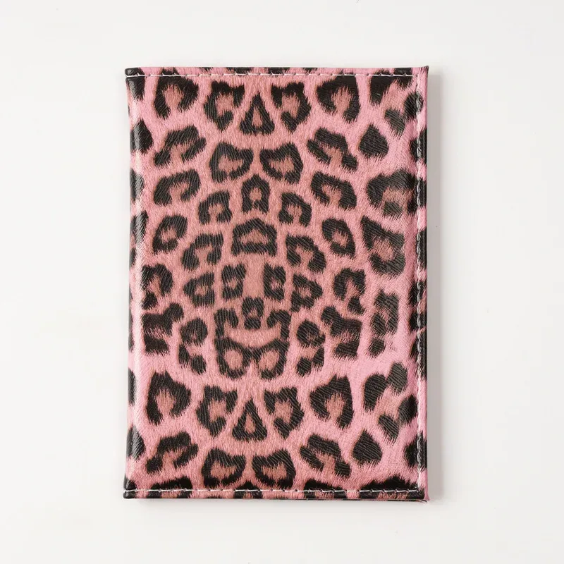 housse de protection pour passeport à imprimé léopard, porte-passeport de voyage, portefeuille en cuir pu, étui pour cartes, sac de rangement de voyage unisexe, cadeau