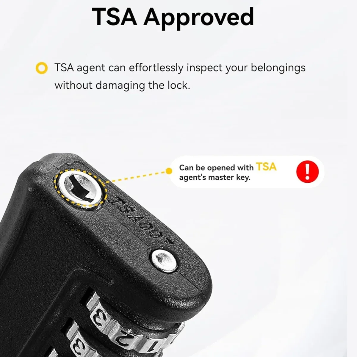 lot de 4 cadenas à code douanier tsa pour bagages de voyage, cadenas noir à design contrastant, cadenas à combinaison à 3 chiffres, code modifiable