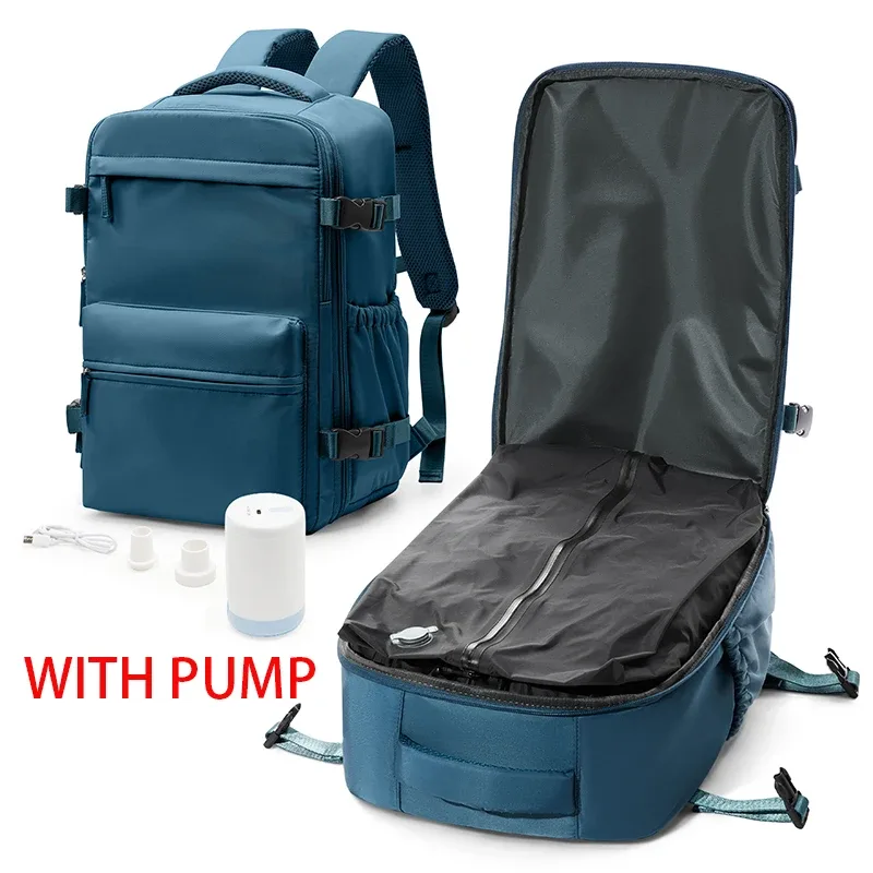 sac à dos à compression sous vide avec pompe, sac de cabine wizzair easyjet, sac à dos de voyage pour femmes et hommes, bagage à main en avion, sac pour ordinateur portable