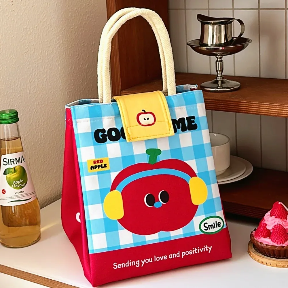 sac bento mignon pour les employés de bureau, sac fourre-tout de grande capacité, sac isotherme à motif de dessin animé, sac pour boîte à déjeuner pour étudiants