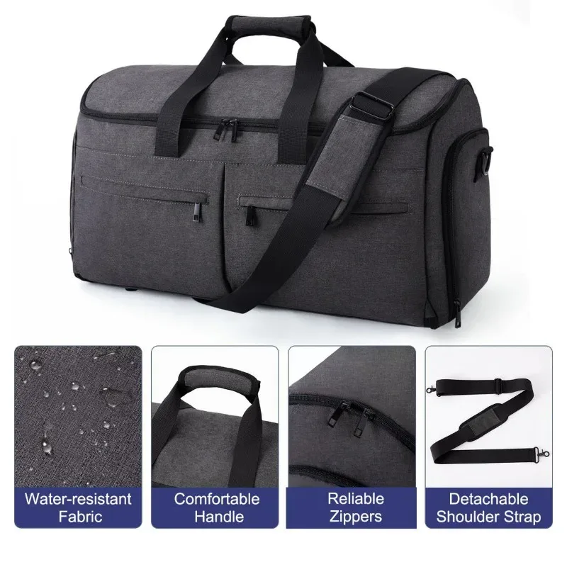 sac de rangement multifonctionnel de grande capacité pour hommes, sac de voyage d'affaires étanche, sac de rangement portable à bandoulière pour vêtements et costumes, 2025