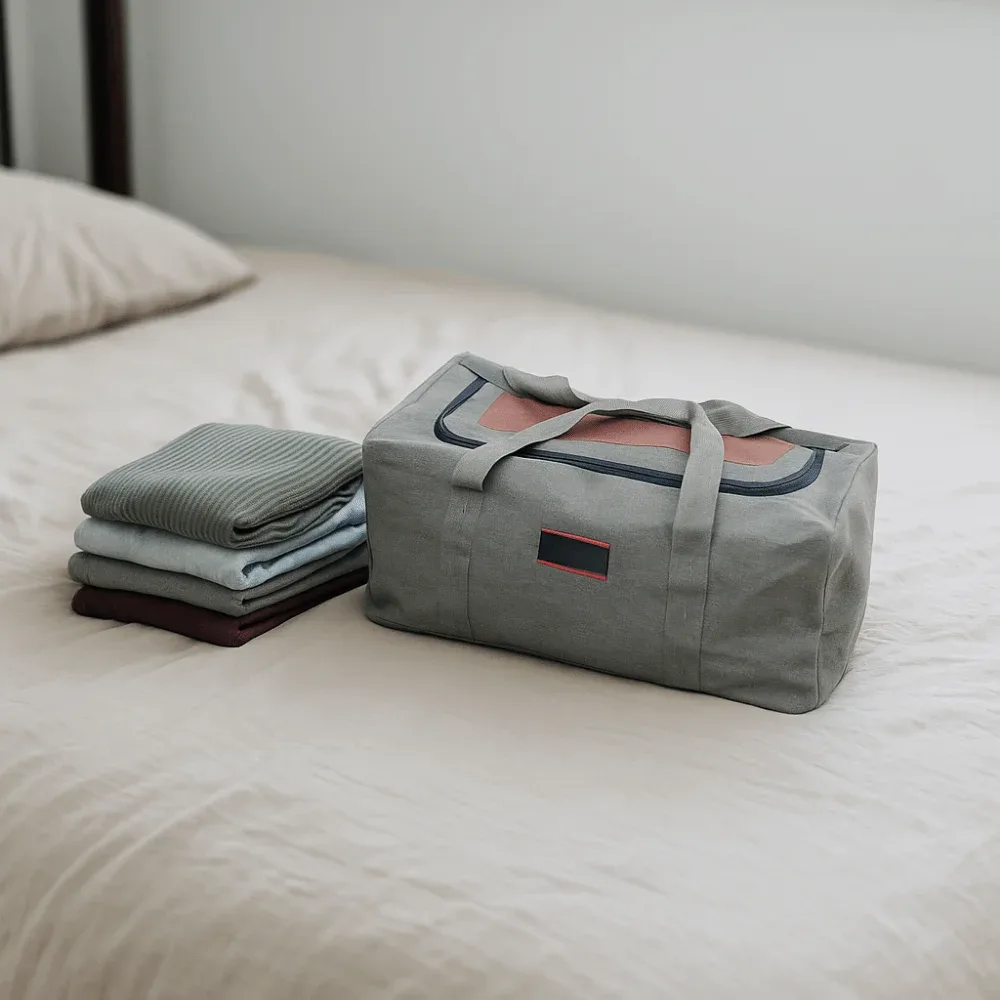 sac de voyage multifonctionnel en toile, grande capacité, pliable, sac de déménagement, sac fourre-tout résistant à l'usure pour hommes