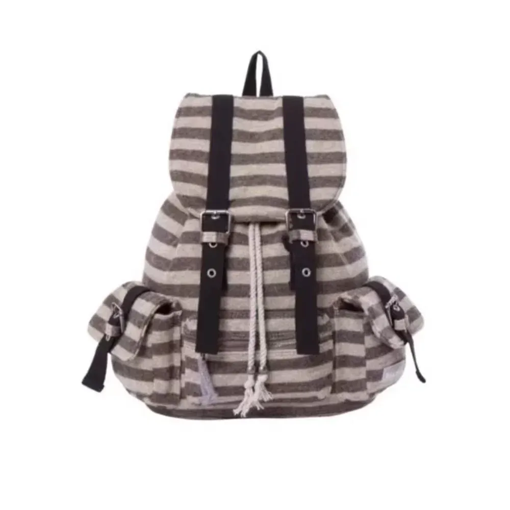 sacs à dos décontractés de style coréen unisexe, sacs à livres à rayures plates, sacs fourre-tout souples, conception de grande capacité, proximité, wstring