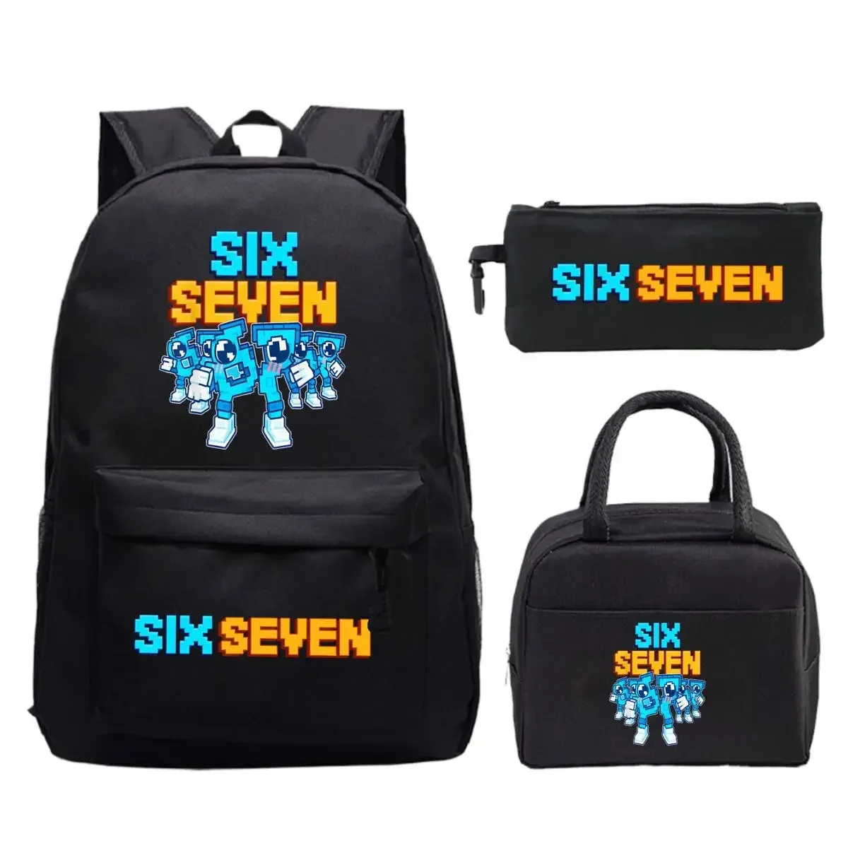 lot de 3 sacs à dos imprimés 67 six seven, style simple, légers, pour garçons et filles, sacs d'école amusants avec le numéro 67, sacs de voyage, mochilas