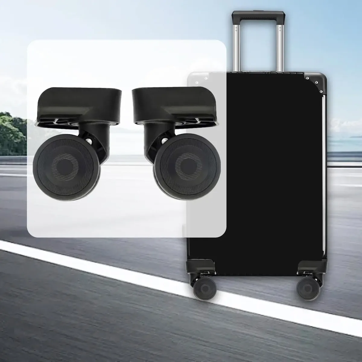 roues de remplacement pour bagages, roues de valise polyvalentes, roulettes pour valises