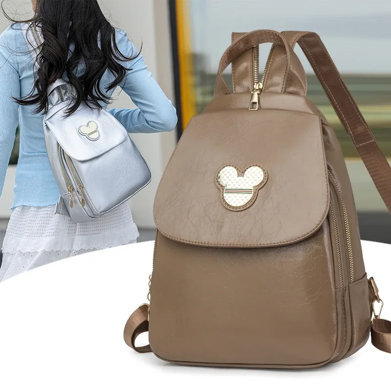 mode multifonctionnel femmes sacs à dos en cuir vintage sac à dos en cuir pu pour adolescent dames sac de poitrine loisirs voyage sac à dos
