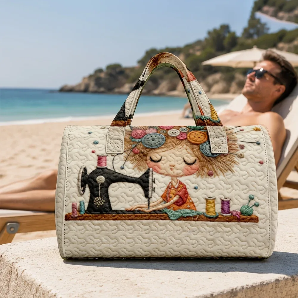 sac de voyage matelassé 3d de grande capacité, style 3d, sac de transport pour courtes distances