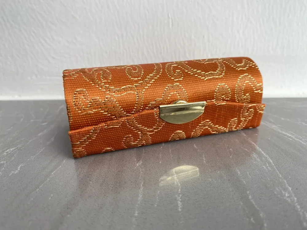 étui à rouge à lèvres jacquard à fleurs, boîte à bijoux unique, mallette de rangement de brillant à lèvres, sacs à cosmétiques avec miroir, boîte de rangement de maquillage pour femmes