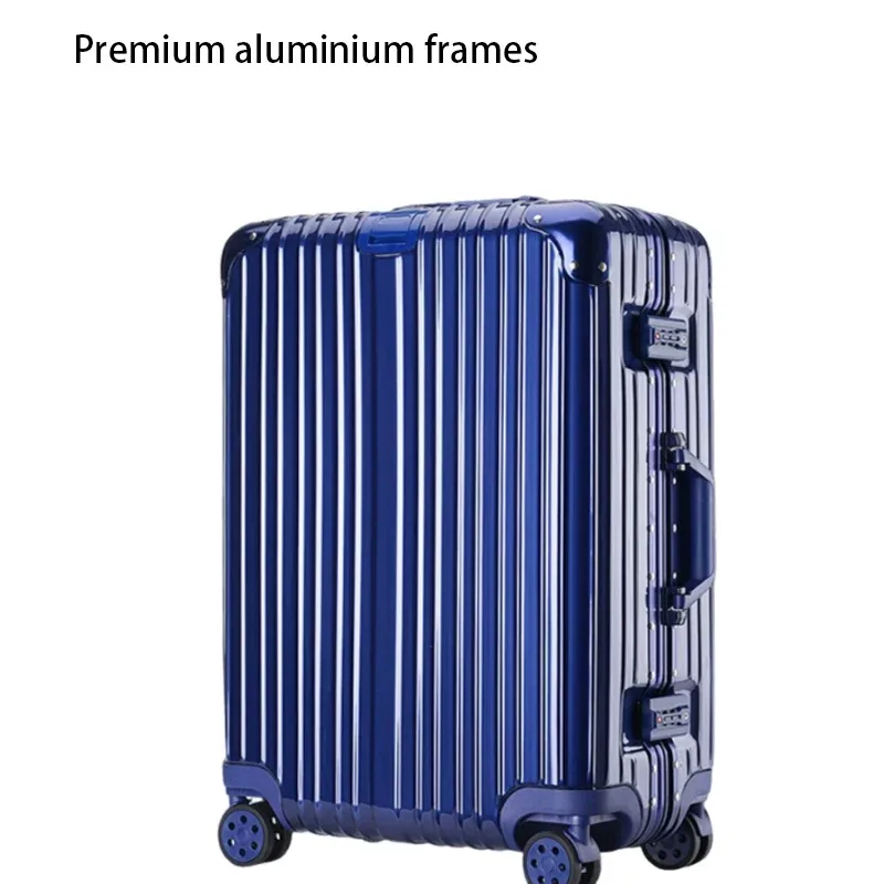 valise de voyage à cadre en aluminium épaissi 22/24/26/29 pouces, valise de 20 pouces, cabine de voyage, boîtier de chariot avec mot de passe en métal