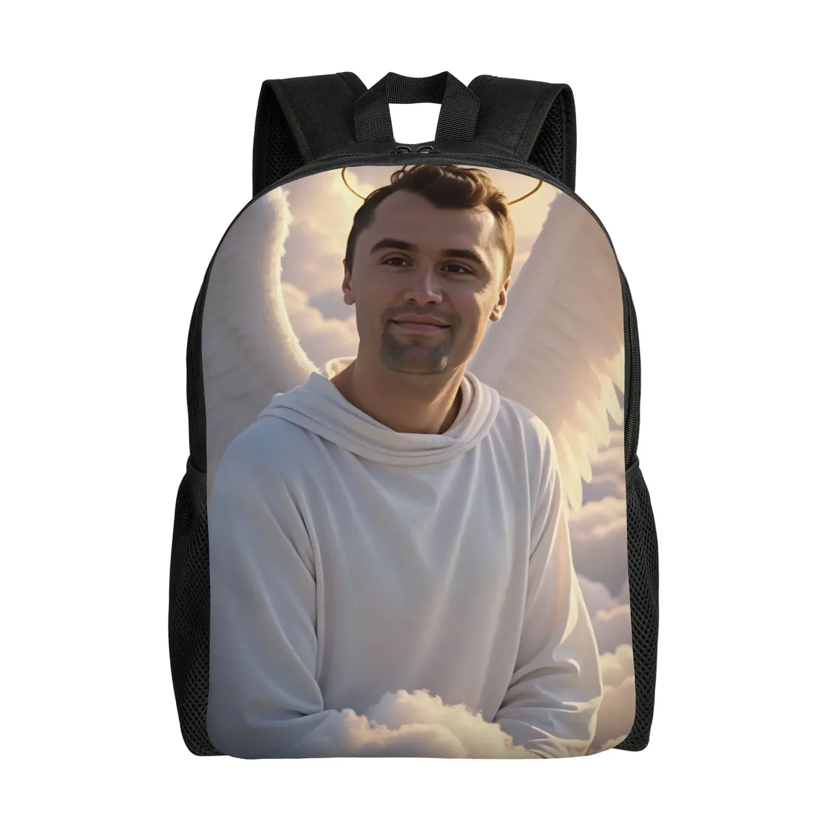 sac à dos amusant charlie kirk, sacs à dos de voyage, sacs d'école pour adolescents, design kawaii, sac à dos durable