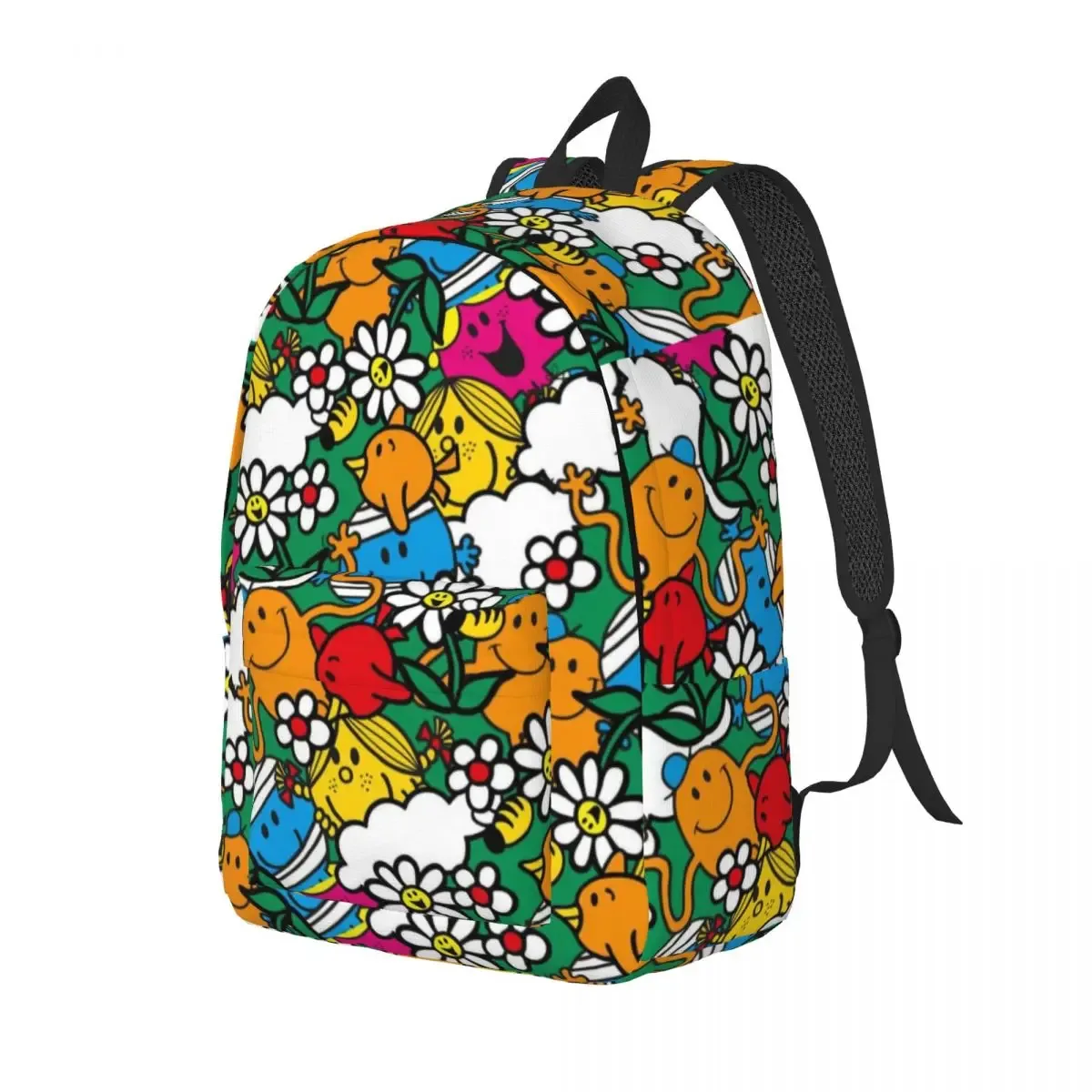 mr men littles cartoon miss sac à dos pour hommes femmes cool étudiant travail sac à dos collège toile sacs durables