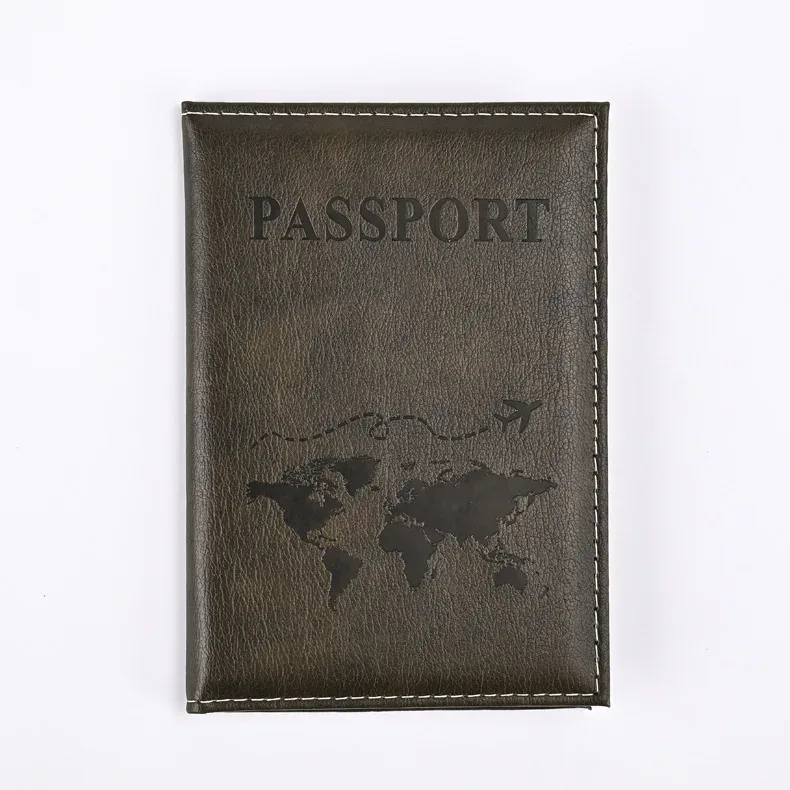 porte-passeport en cuir pu pour hommes et femmes, étui pour cartes de crédit, portefeuille de couverture, accessoires de voyage, sac à main