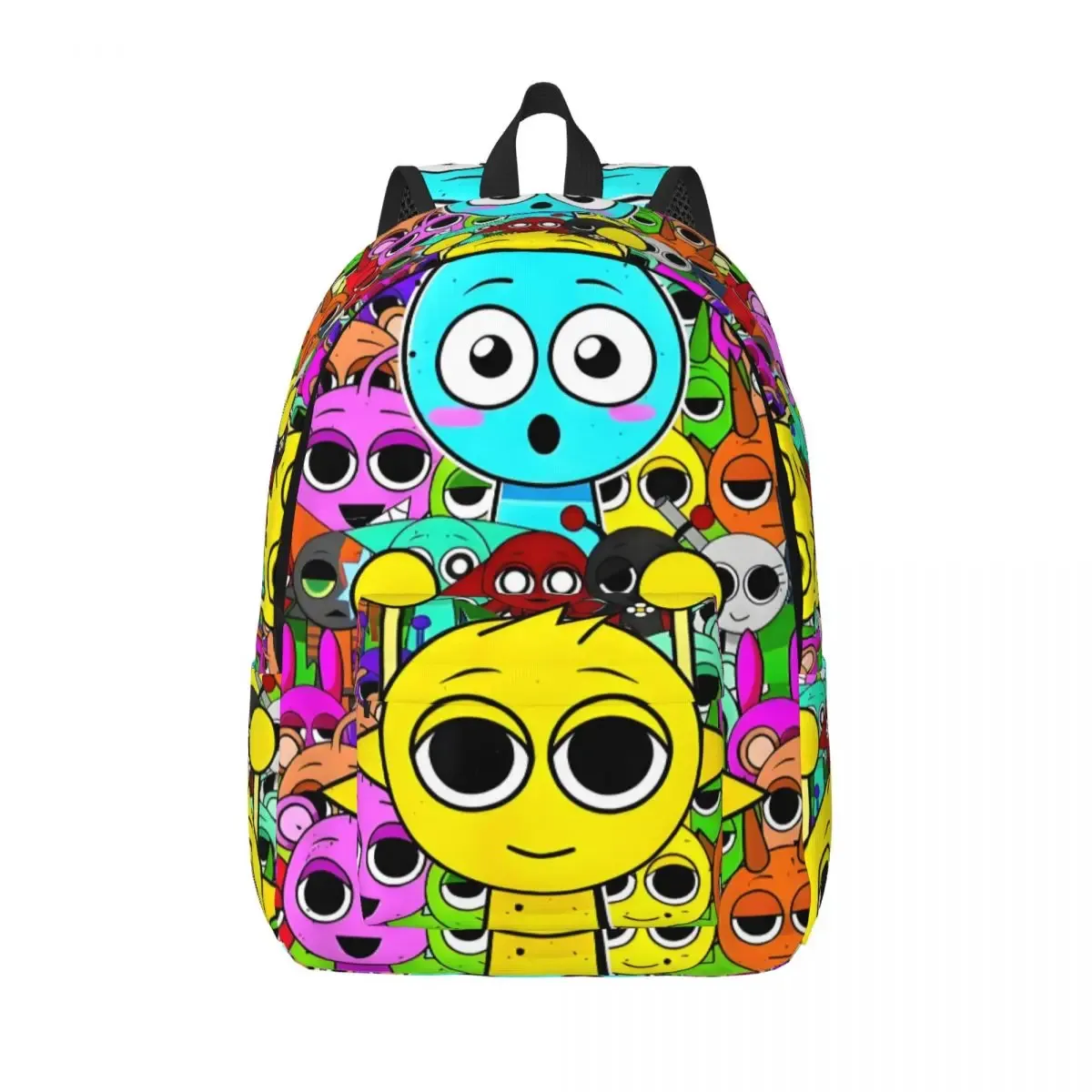 dessin animé personnalisé sprunki toile sac à dos femmes hommes sac à dos décontracté pour les sacs d'université d'école