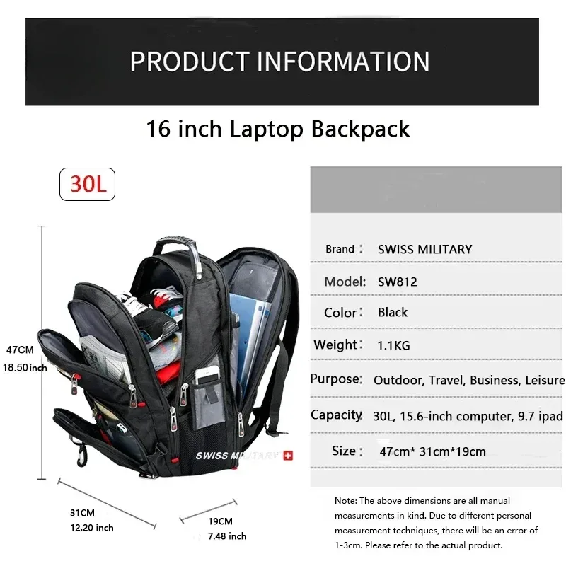 multifonction grande capacité homme sac mode voyage usb charge étanche 23 pouces sac à dos pour ordinateur portable hommes mochila
