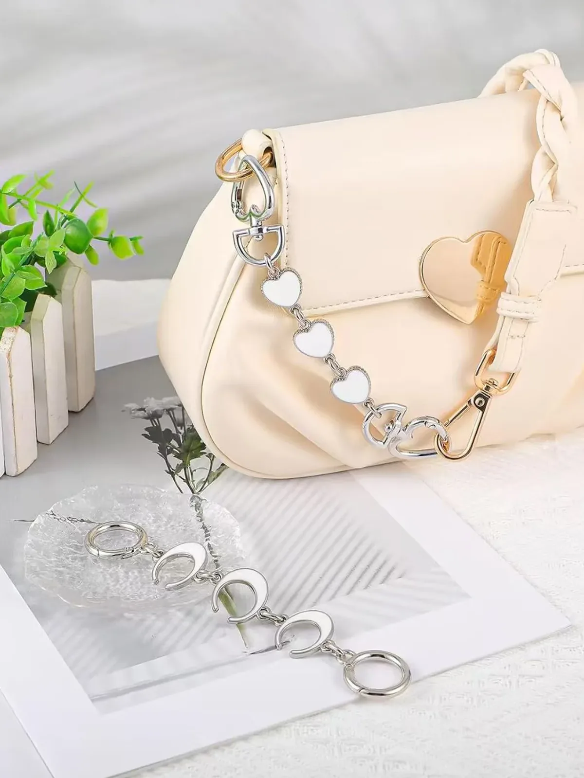 extension de chaîne de sac à main, 2 pièces, extension de sangle de sac à main pour sacs à main, sac à bandoulière, breloques, accessoires