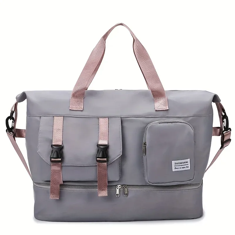 sac de voyage à grande capacité pour femmes, sac de week-end pour la nuit avec compartiment à chaussures, sac de sport avec poche étanche