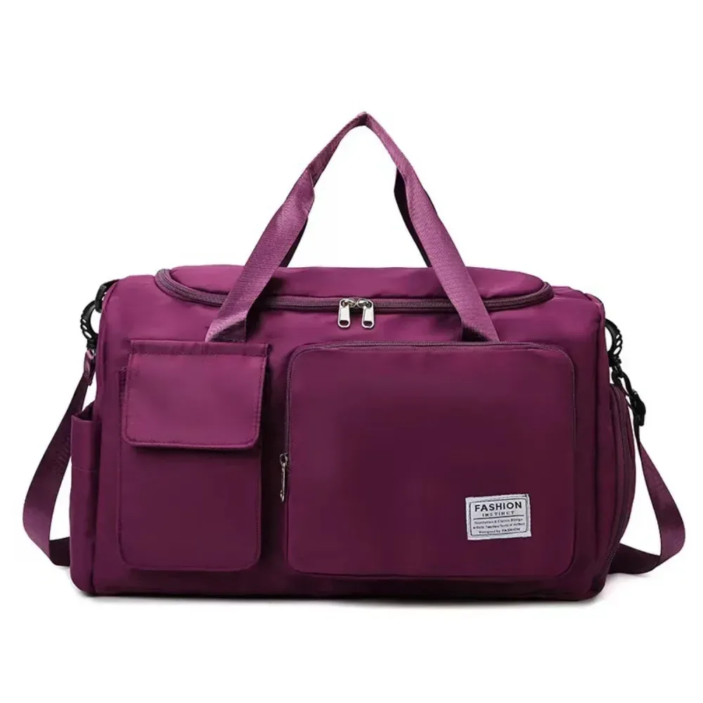 sac de voyage oxford pliable multifonctionnel en nylon, sac de sport multicouche avec compartiment à chaussures, sac à main de grande capacité