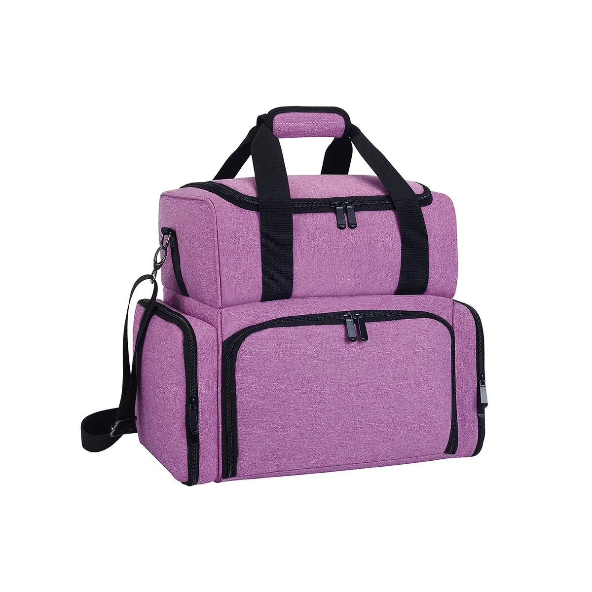 étui de rangement de vernis à ongles de grande capacité, 80 bouteilles, rangement de voyage portable avec 2 sacs amovibles et essentiel pour femmes