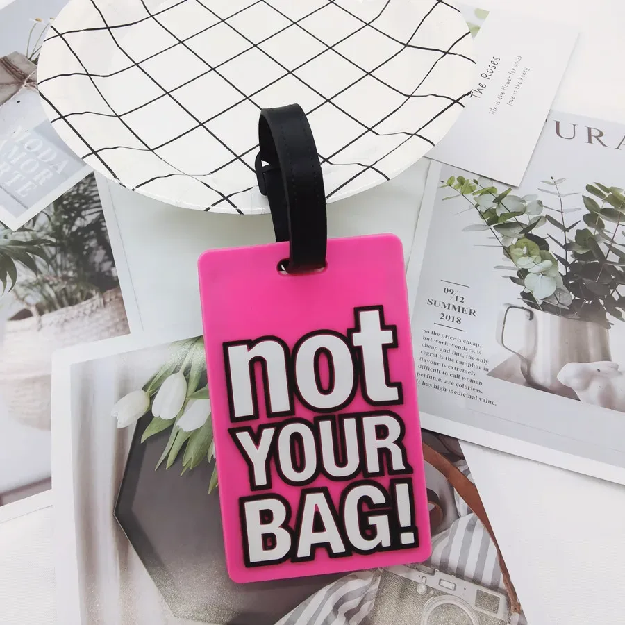 pas votre sac lettre étiquette de bagage gel de silice valise id addres support bagages embarquement étiquette portable lt51