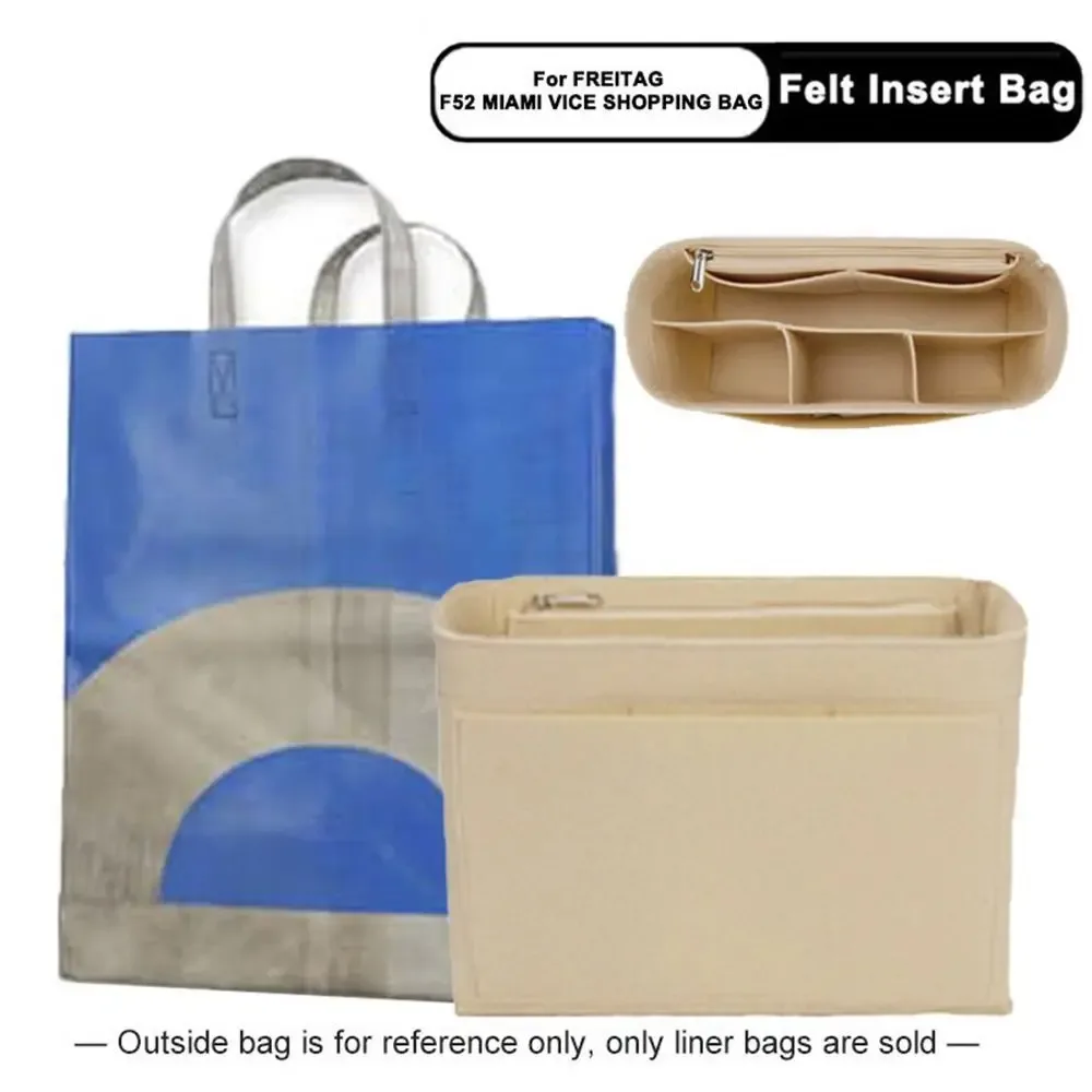 sac d'insertion en feutre multi-poches avec fermeture éclair, organisateur de sac à main grande capacité, sac intérieur pour lv speedy25/30/35/gentlewoman