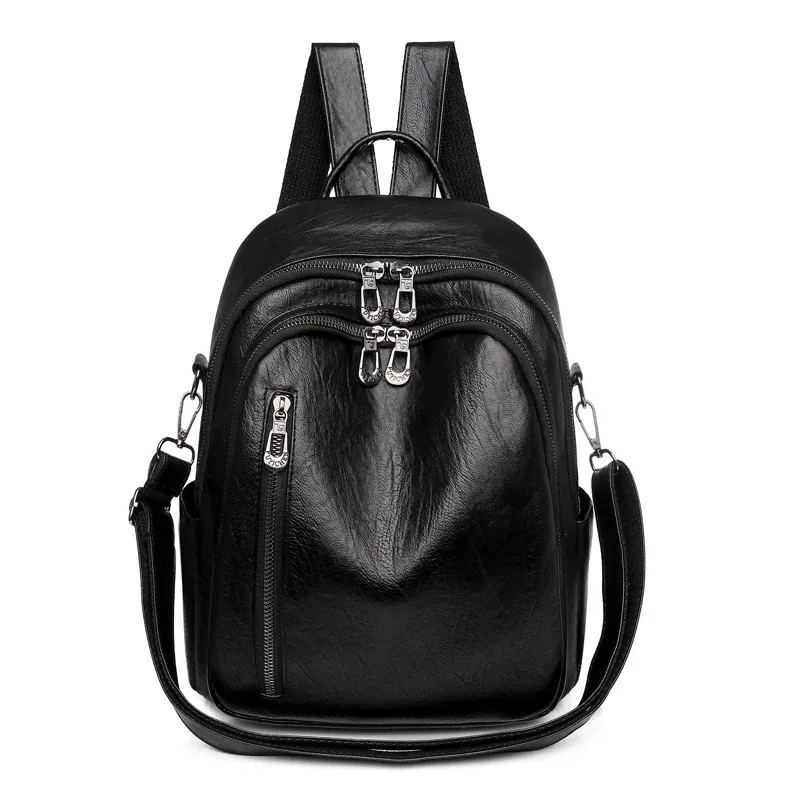 sac à dos à double usage en cuir souple pour femmes, nouveau sac de voyage décontracté de grande capacité, polyvalent et haut de gamme, petit ba, 2024