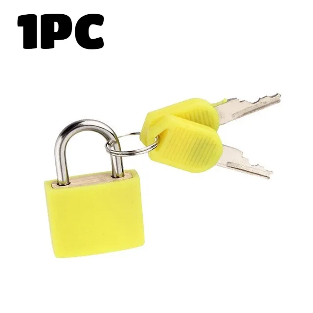 lot de 6 petits cadenas robustes avec 2 clés pour valise, serrure antivol pour tiroir, agenda, étui en plastique coloré