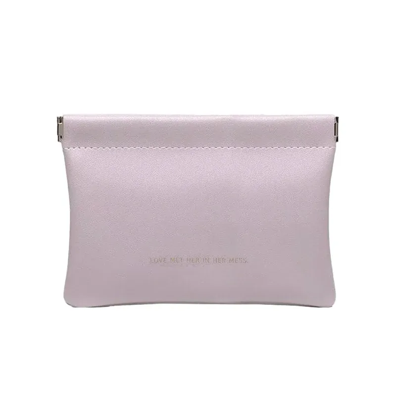 mini sac à fermeture automatique en pu, sac de rangement portable pour écouteurs, câbles de charge, portefeuille zéro, monnaie et rouge à lèvres