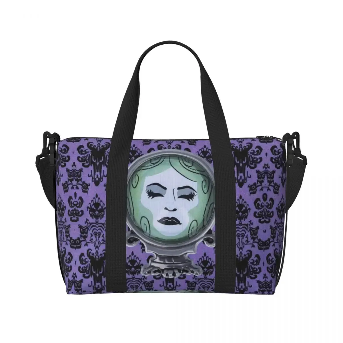 sac fourre-tout personnalisé avec logo de manoir hanté pour femme, sacs de voyage de grande capacité, sacs d'épicerie, halloween grimace mesurosts, salle de sport, plage