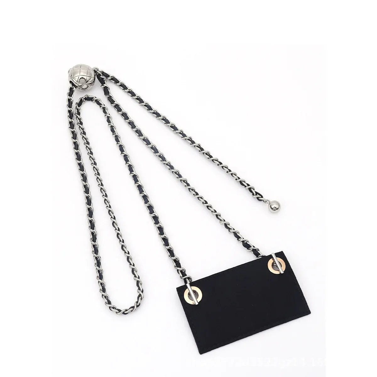 bandoulière en cuir chaîne en métal pour petit sac de carte cf sac à bandoulière accessoires remplacement portefeuille intérieur