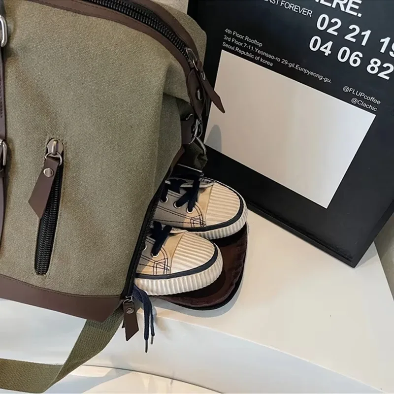 sac de voyage en toile, grand sac à bandoulière, sac de rangement pour chaussures, sac à main, bagage de voyage extérieur, sac de transport