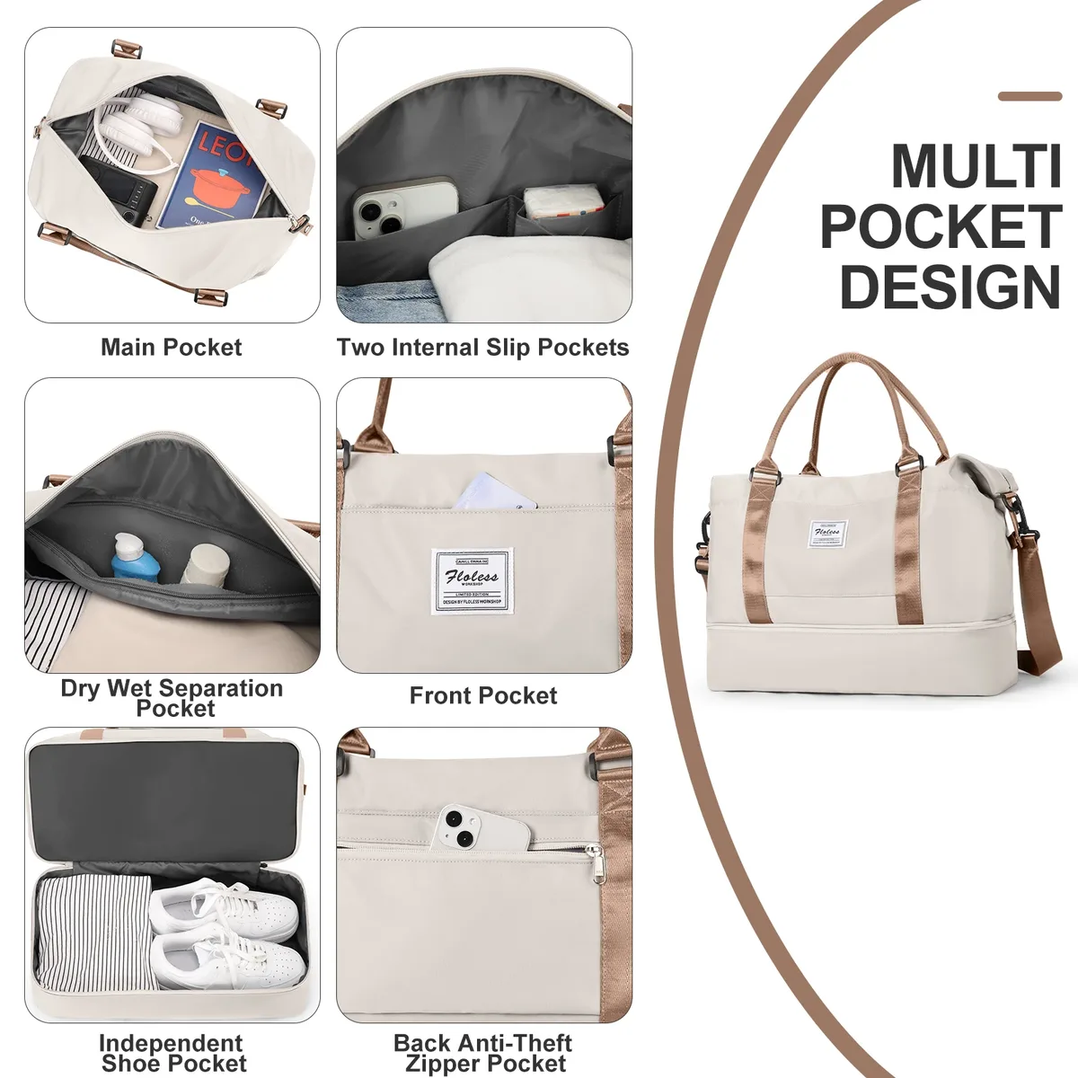 Sac de sport, bagage à main, sac de voyage, sac à dos de week-end, sac de naissance clinique d'hôpital pour femmes, bagage à main, sac de voyage grand