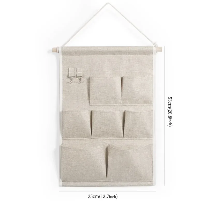 sac de rangement mural multi-poches transparent avec support pour téléphone - organisateur suspendu pour porte, placard, salle de bain en tissu non tissé