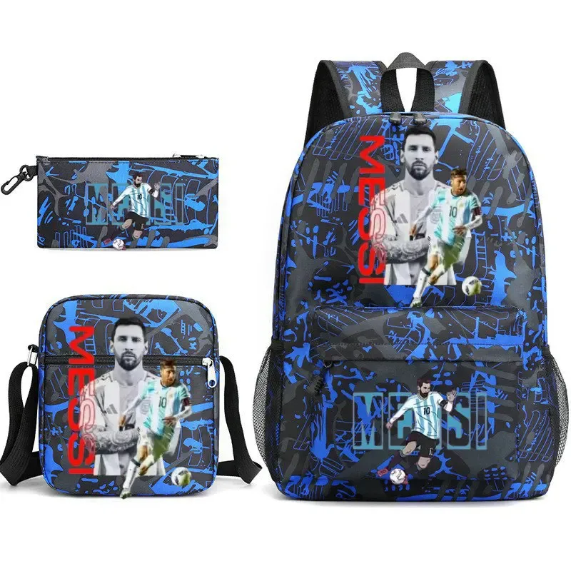 sac à dos messi léger et décontracté, grande capacité, pour femmes, hommes, étudiants, trousse à crayons, sacs à bandoulière, ensembles