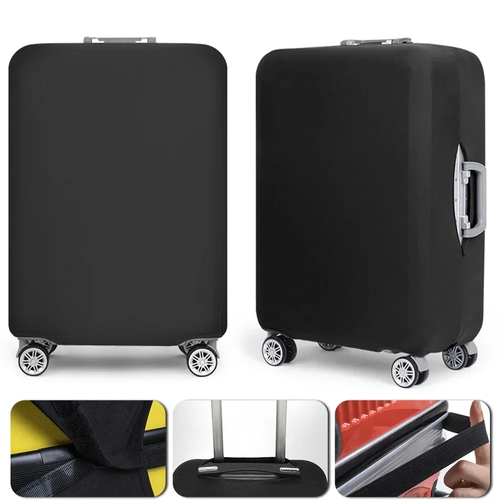 housse de protection pour bagages avec lettres imprimées, étui de protection plus épais pour valise, étui anti-poussière élastique pour accessoires de voyage de 18 à 32 pouces
