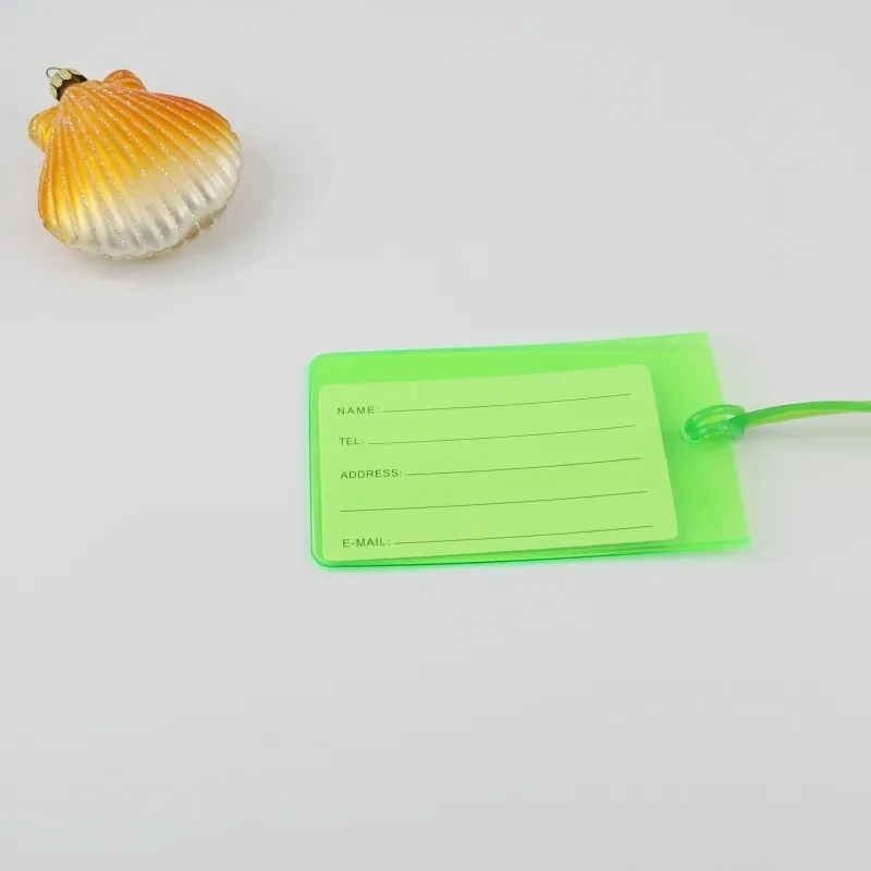 étiquette de bagage de voyage en pvc souple, 10 pièces, couleur avion, silicone, vente en gros, accessoires d'étiquette de valise, nom de sac, manchon de carte d'étiquette d'air