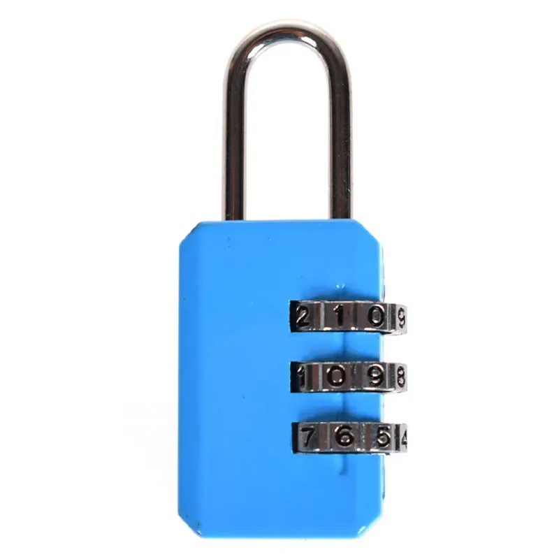serrure à combinaison de mot de passe avec numéro de code à 3 chiffres, petit sac de voyage portable à fermeture éclair, cadenas de valise