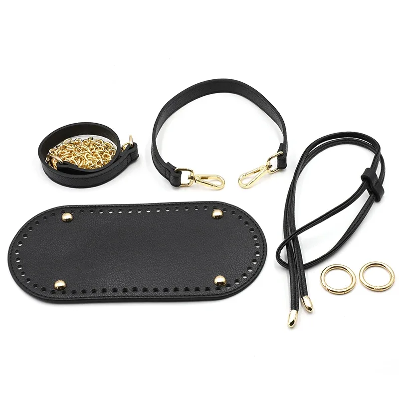 1 ensemble de sacs à main faits à la main pour femmes, sac de couture, housse en cuir avec trous, accessoires de bricolage pour sac à dos tricoté